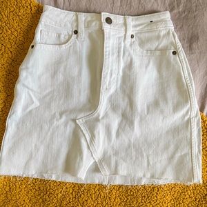 Abercrombie and Fitch Denim white skirt